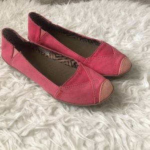 Crocs Pink Canvas Flats